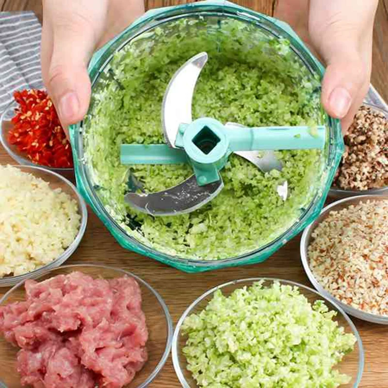 

Manual Meat Grinder Hand-Power Food Chopper Mincer Mixer Blender to Chop Meat Fruit Vegetable Shredder