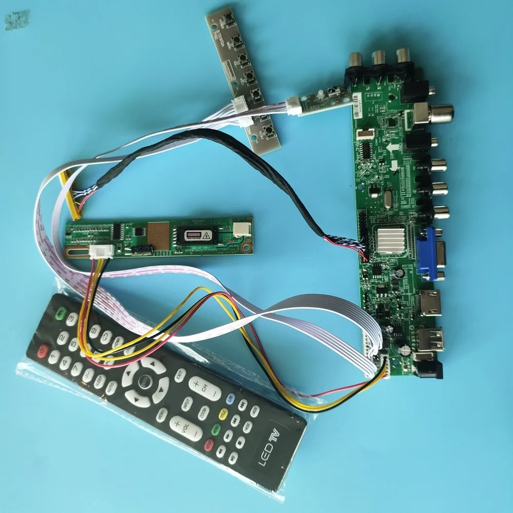 Комплект для LP141WX3-TLN4/LP141WX3-TLQ2 цифровой панели HDMI 30pin 1280X800 1 ccfl LCD TV VGA USB AV Controller board remote DVB-T