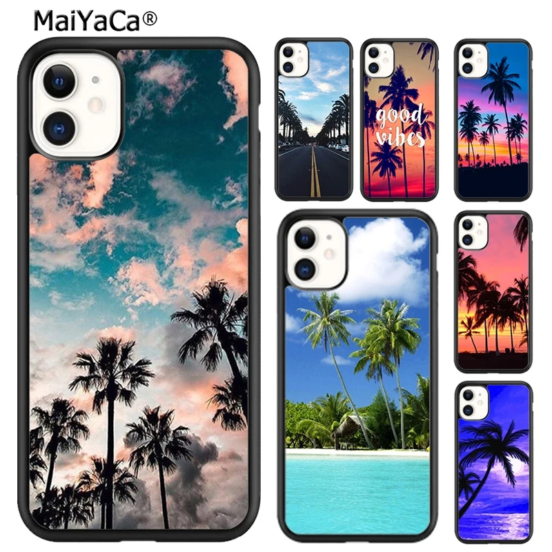 Чехол для телефона MaiYaCa с калифорнийскими пальмами чехол iPhone 5s SE 6s 7 8 plus X XR XS 11 12 13