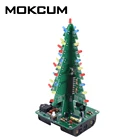 DIY светодиодсветодиодный мигающая Рождественская елка DIY Kit CRT-32 Audio LED Рождественская елка DIY цветной Рождественский подарок электронная елка