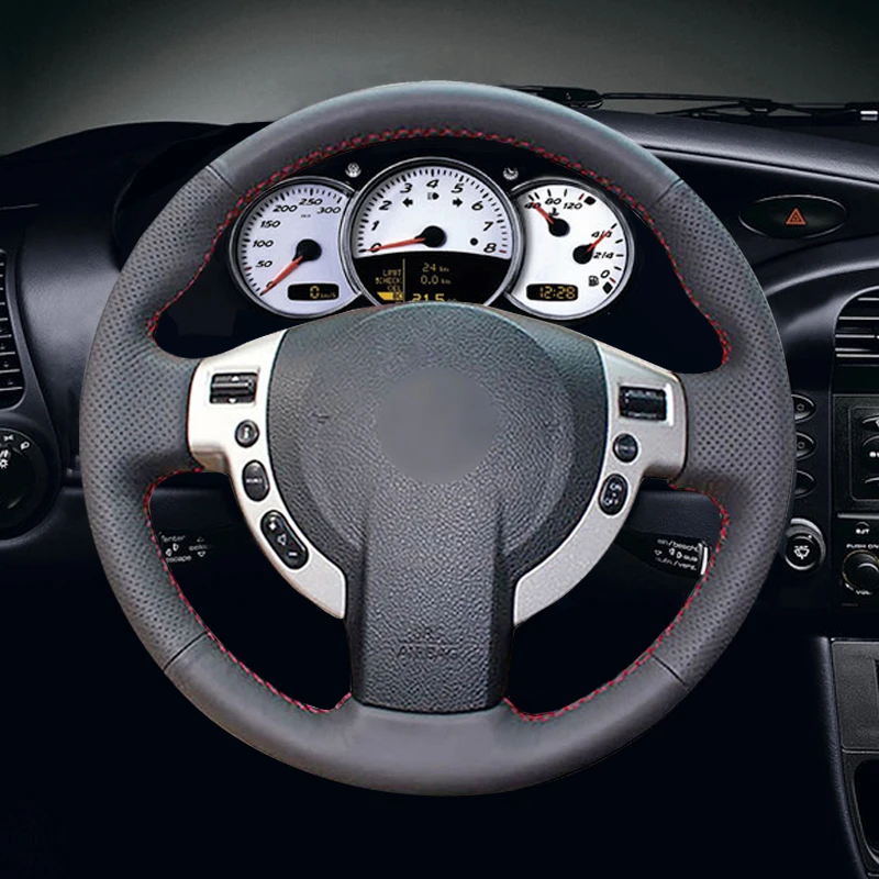 

Черная искусственная кожа Чехол рулевого колеса автомобиля для Nissan Qashqai J10 X-TRAIL NV200 2008-2012 Авто-Стайлинг 2009-2012