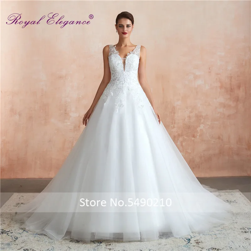 

Royal Elegance V Neckline Sequin Lace Tulle Ball Gown