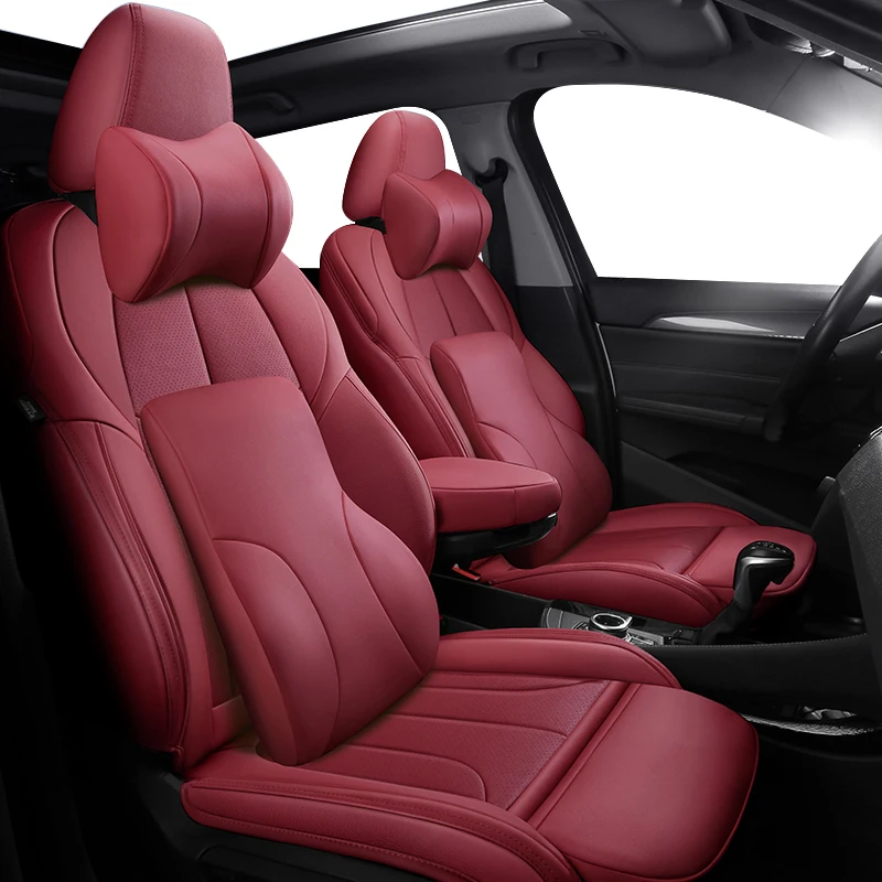 

High quality Red Car seat covers For mercedes benz w203 w204 w124 w639 ml benz w169 w210 e class 190e cla amg klasse accessories