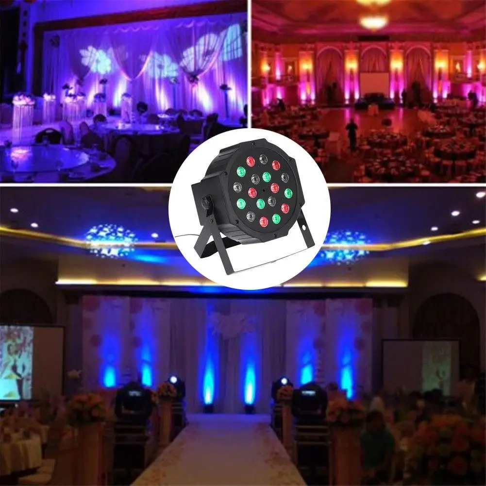 Профессиональный Сценический светильник 18 LED PAR прожектор со светодиодами RGB DMX512