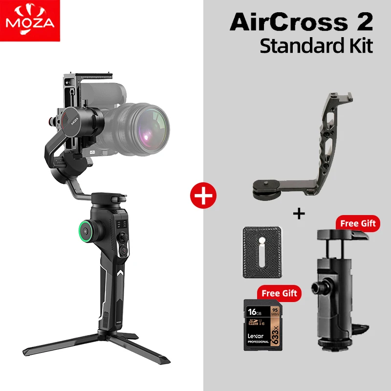 Aircross 2 L Mount Связаться со службой поддержки получить купон 1.8 кг полезная нагрузка 3-осевая камера стабилизатор подвеса Steadycam для Sony a6300 Panasonic GH5 Canon карданный Moza Aircross - Цвет: Aircross 2 L Mount