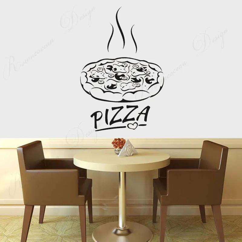 Italian Pizza Restaurant Pizzeria Wall Sticker Vinyl Kitchen Fastfood Wall Decals Removable Murals Interior Decor Wallpaper 4407