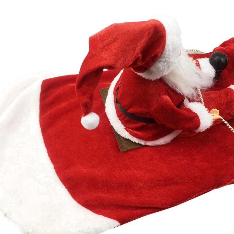 

Dog Santa Cosplay Clothes Christmas Carnival Puppy Costumes Apparel Party Dressing Up Outfit Pet Xmas Garment