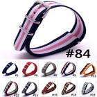 Ремешок нейлоновый для наручных часов, плетеный нейлоновый холщовый браслет в стиле НАТО, полосатый сменный Браслет для часов DW, 10 шт., 1618202224 мм