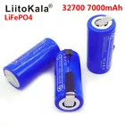 Liitokala 2020 bateria de 3,2 v 32700 7000mah, 6500mah lifepo4 35a descarga CONTINUA mаxima 55a bateria de alta potncia + folhas