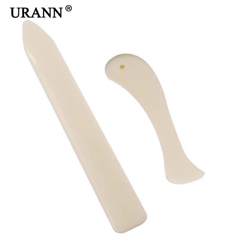 

URANN 2Pcs/set Leather Craft Tools Bone Folder for Leather Scoring Folding Creasing Edges Paper Handmade Sewing Tools