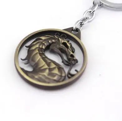 

Fashion Vintage Charm Game Mortal Kombat Keychain Dragon Totem Alloy Key Ring Holder Gift for Men Car Key Accessories