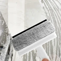 double sided window washing brush multi function glass wiper scraper brush removable sponge brush head kitchen cleaning brush