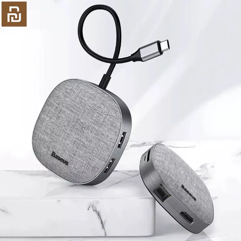 Оригинальная многофункциональная док станция Mi ni типа C гигабитная USB 3 0*2 HDMI RJ45