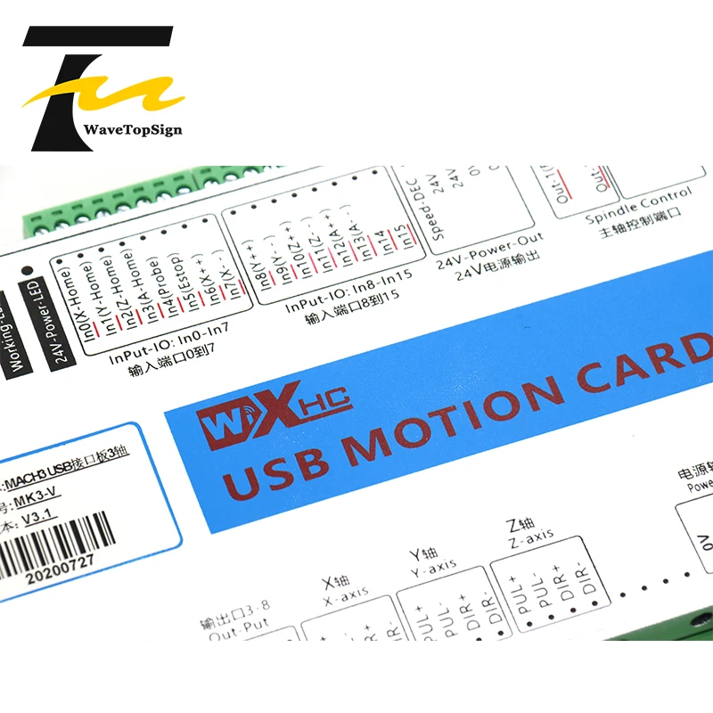 WaveTopSign Mach 3 контрольная карта с ЧПУ 3axis 4axis 6axis XHC MK4 CNC Mach3 USB порт поддержка окна