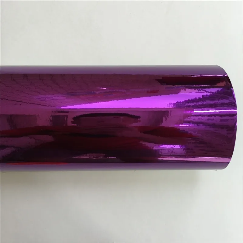 Гибкая глянцевая зеркальная хромированная фиолетовая виниловая пленка лист без