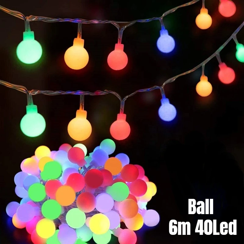 

Рождественская светодиодная гирлянда в виде снежинок, 6 м, 40 светодиодов