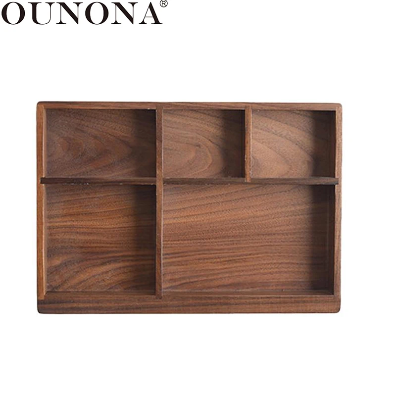 Коробка для хранения столовых приборов OUNONA в западном стиле ящик из черного