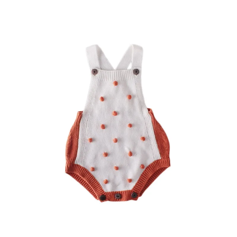 Детский комбинезон в горошек без рукавов с открытой спиной|Боди для малышек| |
