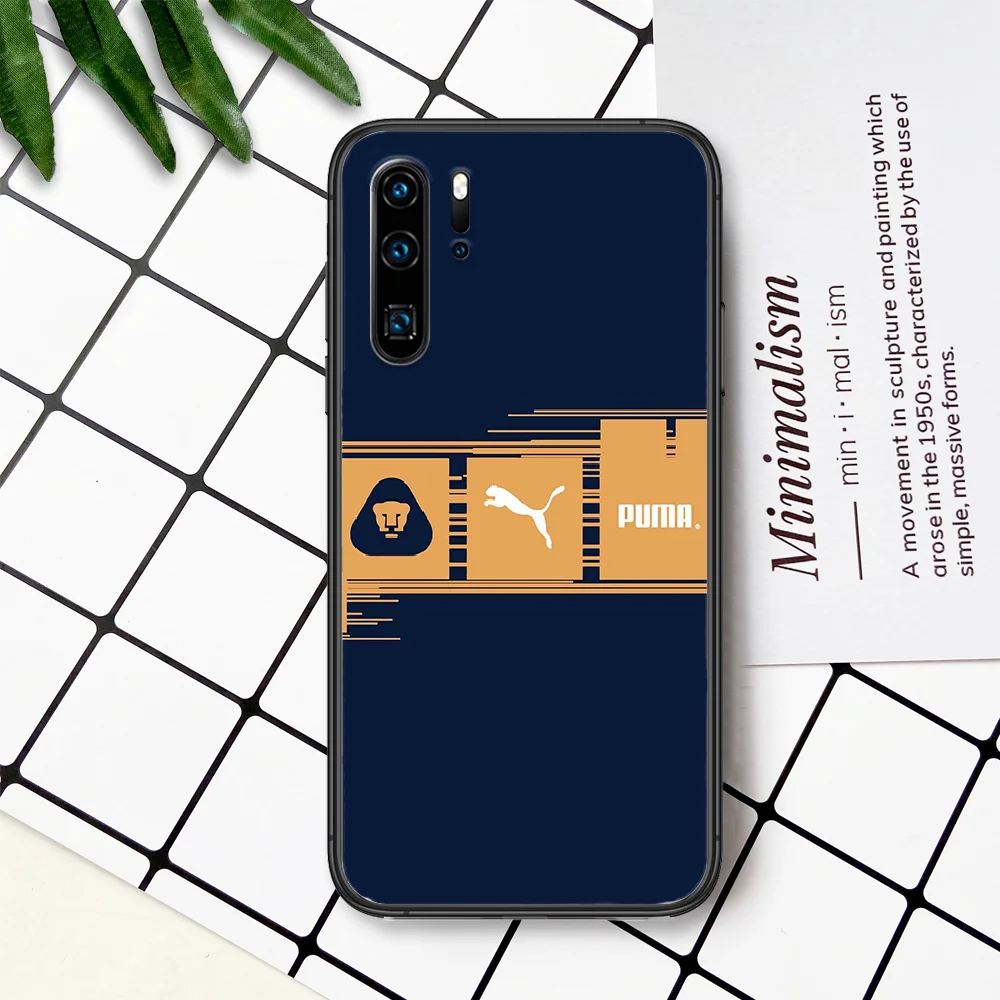 

Germany Luxury PUMA Phone Case For Huawei P Mate Smart 10 20 30 40 Lite Z 2019 Pro black Coque Fashion Etui 3D Hoesjes Tpu