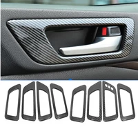 for toyota highlander 2015 2019 carbon fiber car inner door handle cover door bowl frame trim accessories interior decoration