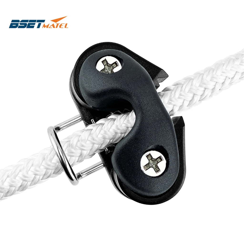 

Black Composite Ball Bearing Cam Cleat with leading Ring Pilates Equipment Boat Fast Entry Rope Wire Fairlead Sailing Accessorie