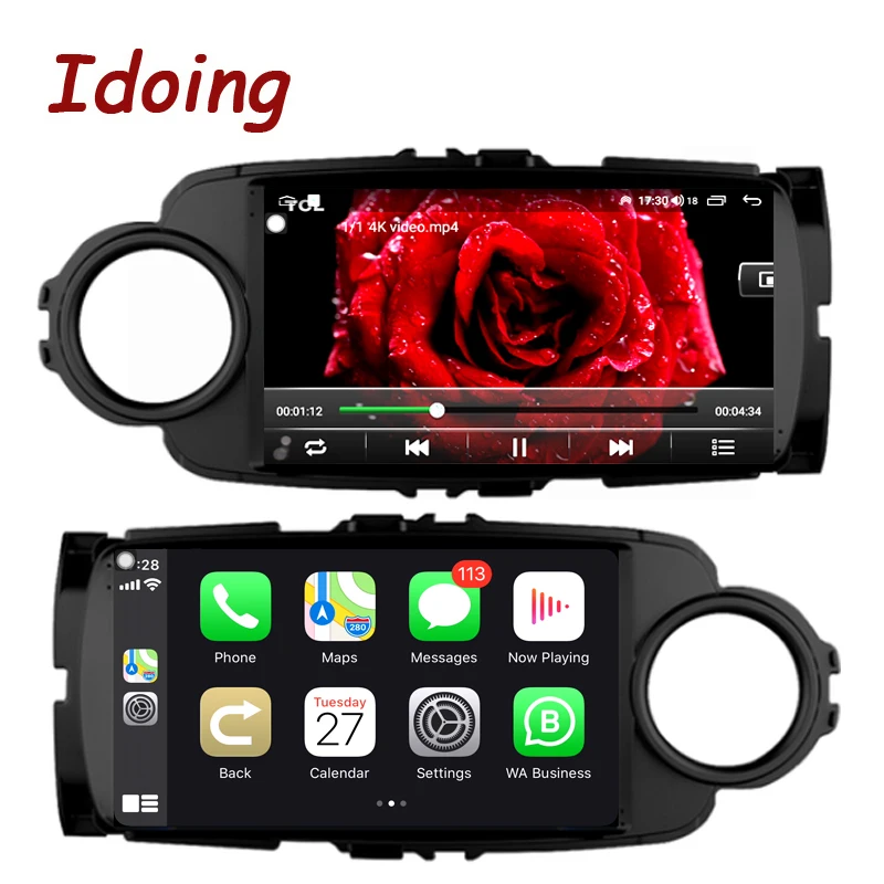 Автомобильный радиоплеер Idoing 9 дюймов интеллектуальная система для Toyota Yaris 2012-2017