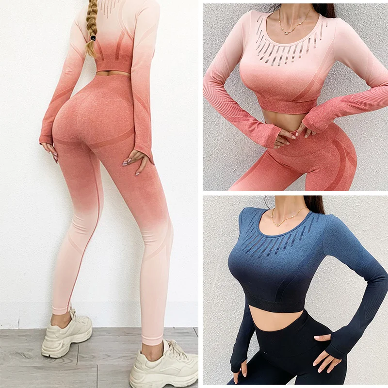 

Спортивный костюм женский, с длинным рукавом, с высокой талией