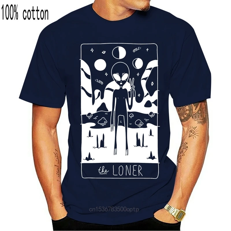 

New Summer Mens Print T-shirt The Loner Tarot Card tee