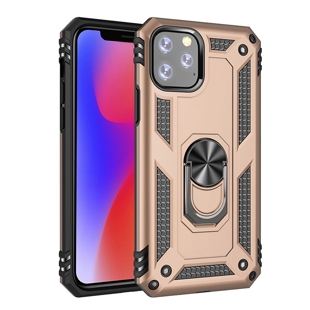 OTAO Shockproof Armor Case For iPhone 11 Pro Max X XS XR Metal Ring Holder 8 7 6 6S Plus Car Magnetic Cover | Мобильные телефоны и