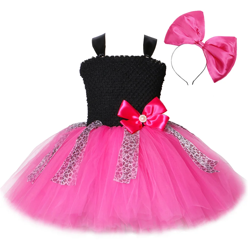 

Lol Girls Tutu Dress Bow Leopard Cute Tulle Princess Birthday Party Dress Girl Kids Carnival Halloween Lol Dolls Cosplay Costume