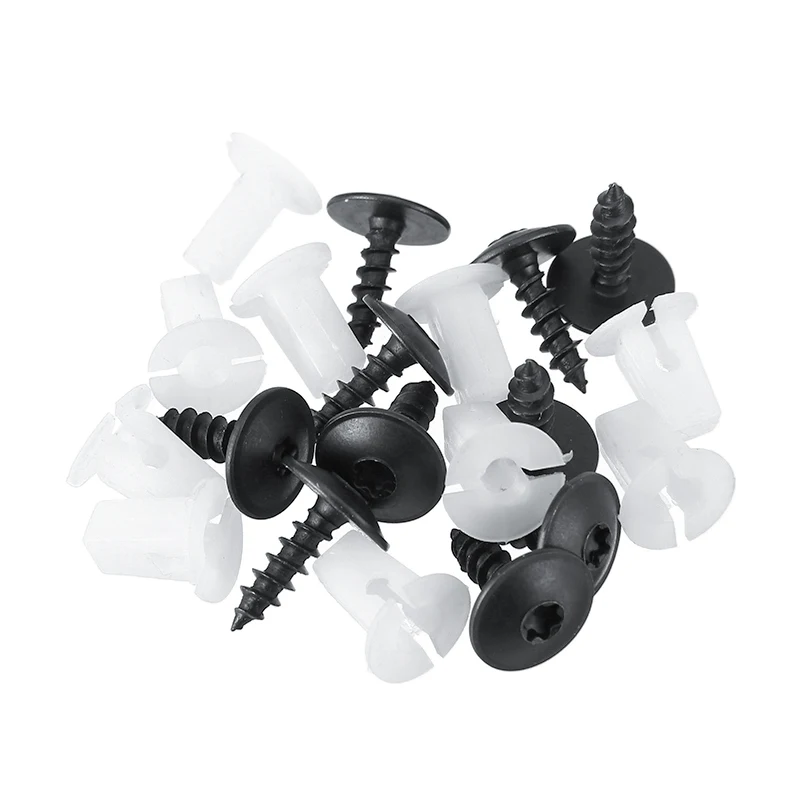 

10pcs Car Auto Fastening Clips Torx Screws White Base Universal For BMW For Ford For Toyota Seat Clips Accessories Parts