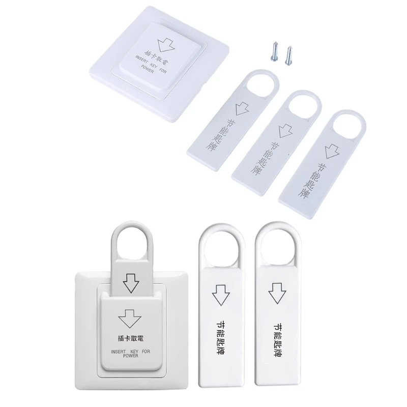 

X7YF Type 86 High Energy-saving Magnetic Key for Power with 3 Insert Cards Power Switch for Guesthouses, Office Building, Flat