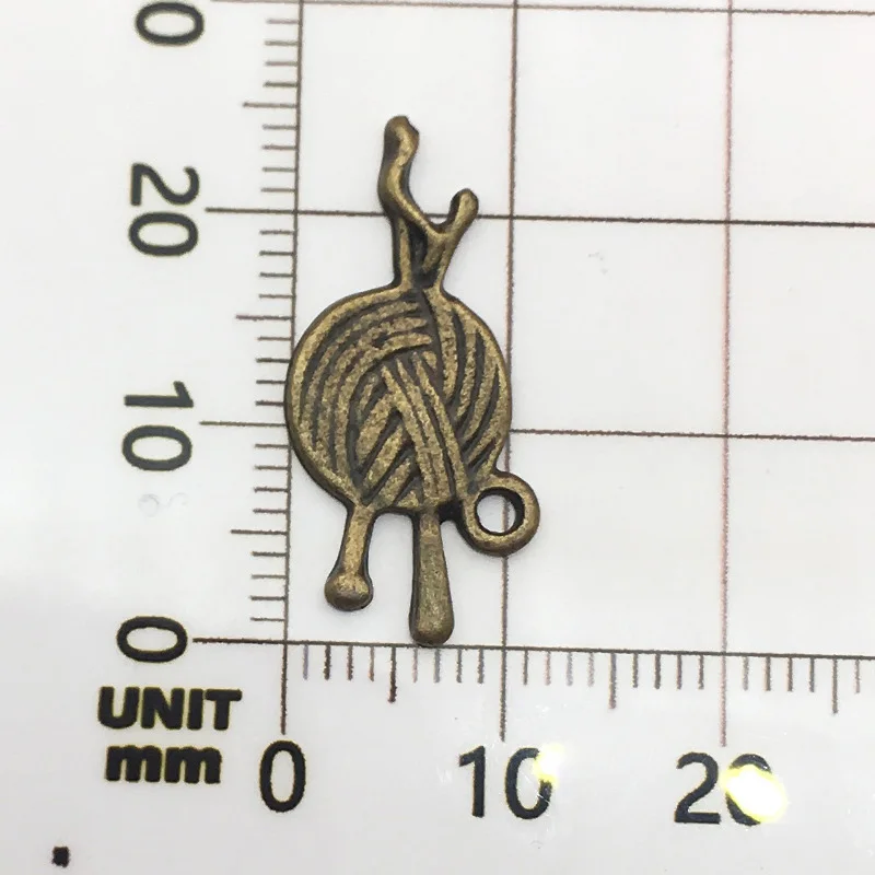 20 шт./лот антикварные шерстяные шарики подвески из сплава этикетка DIY ручная