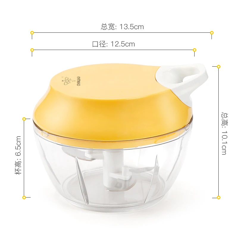 

Portable Blender Manual Meat Grinder Food Chopper Yellow Manual Meat Grinder Processor Mincer Licuadora Kitchen Items DM50MMG