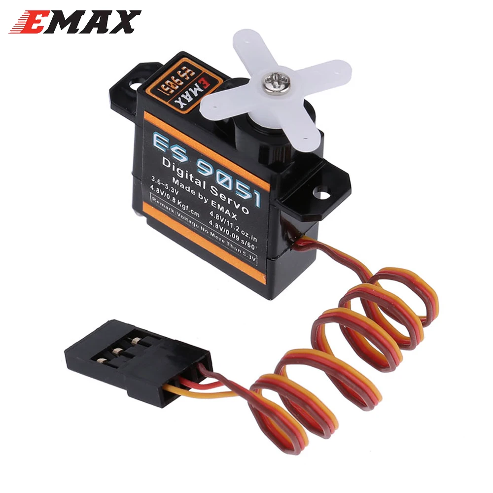 EMAX ES9051 4 8-5 3 V 3g 0 8 кг пластиковый Шестерни цифровой сервопривод Futaba JR разъем для 3D