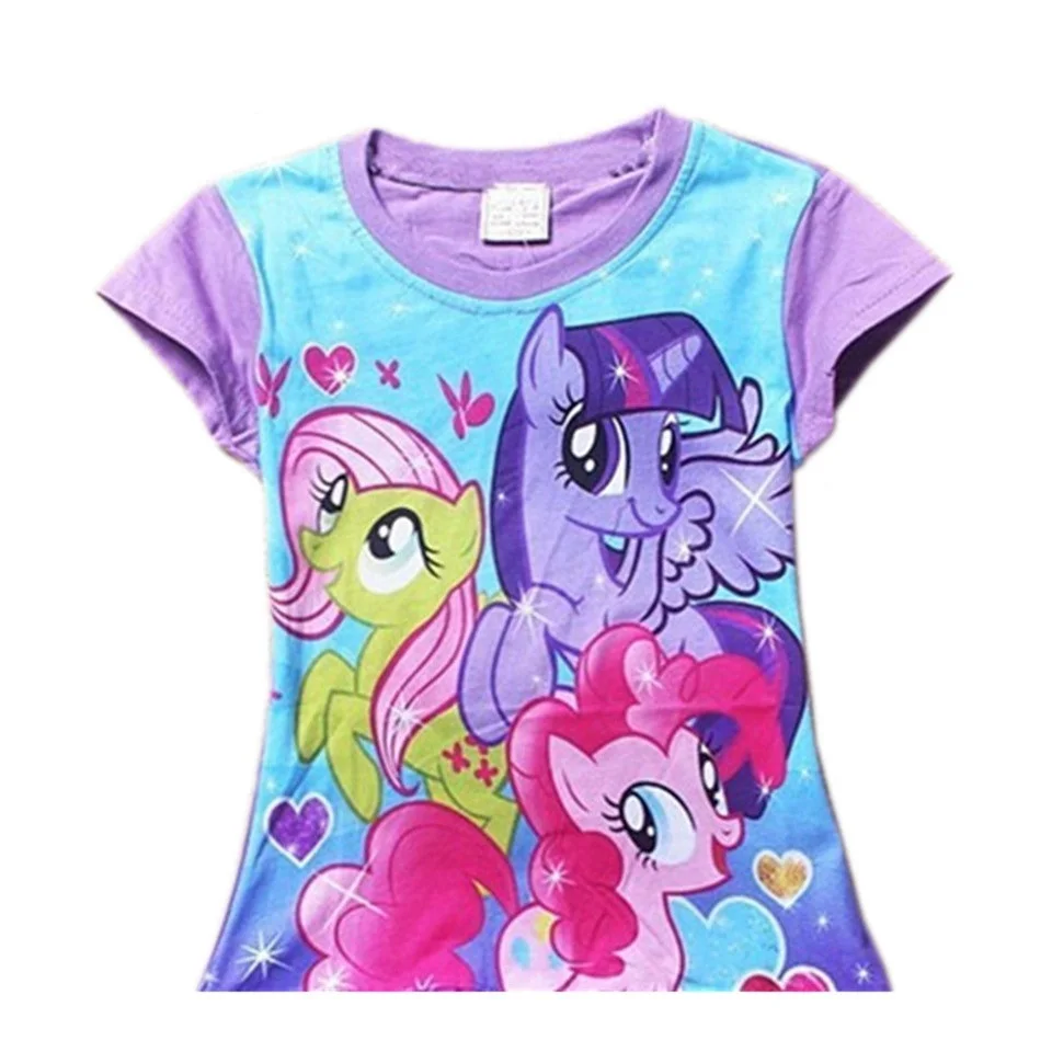 Летняя мультяшная футболка для маленьких девочек My Little P-Pony одежда новинка 2022 20 |