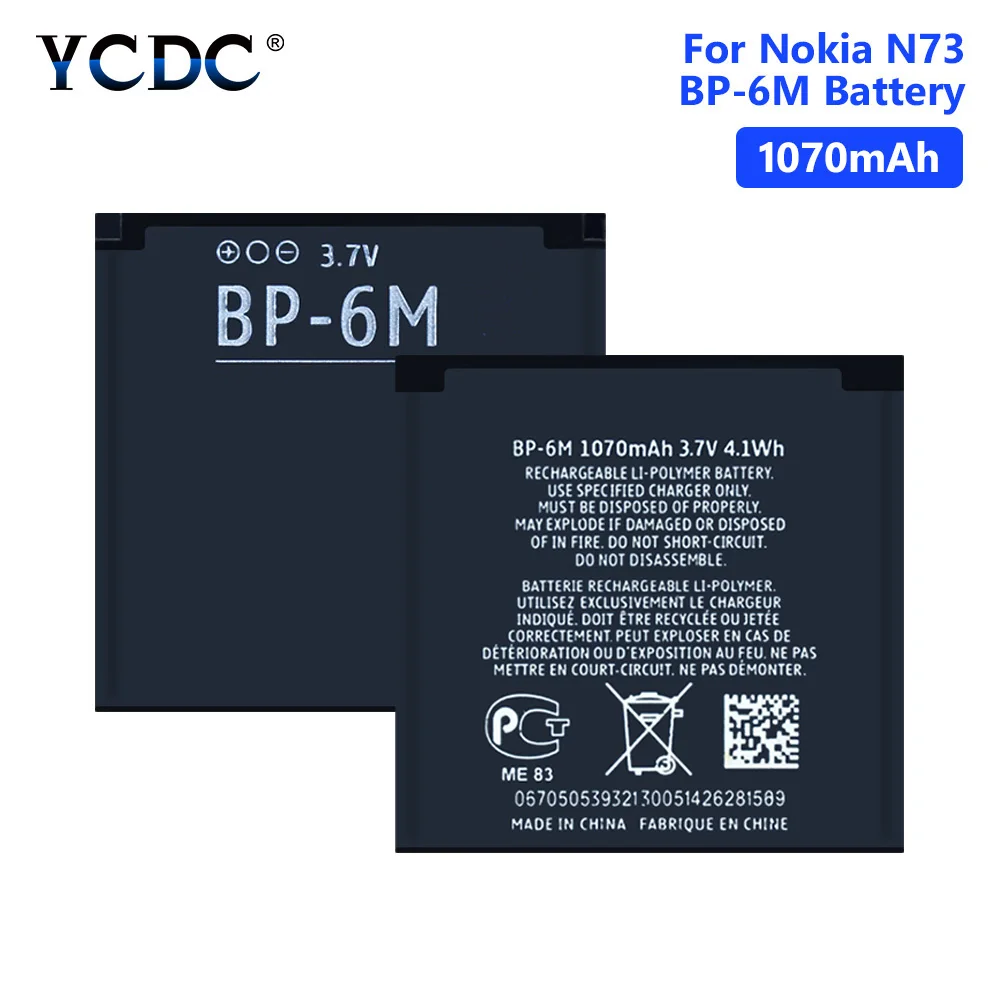 1070 мА/ч BP 6M 6288 6290 9300i 9300 Замена Батарея для Nokia N73 N77 N93 N93S 3250 6151 6233 6234 6280 6282