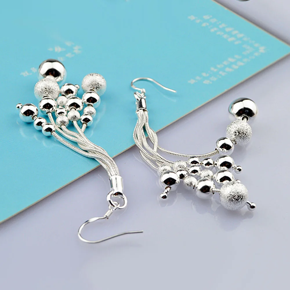 Богемные простые серьги из серебра 925 пробы для женщин. Серьги с круглыми