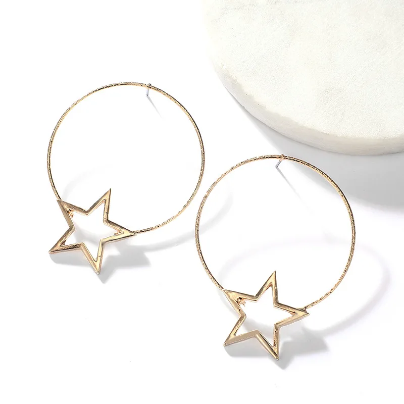 1 пара новая мода золотые серьги в форме Луны простые этнические ювелирные