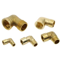 1pcs 18 14 38 12 bsp female x male thread 90 deg brass elbow pipe fitting connector coupler for water fuel copper