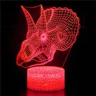 Новый знак головы динозавра, Игрушечная модель, ночсветильник, крутая атмосфера, неоновое украшение, подарок на день рождения, Рождество, светодиодный USB 3D светильник