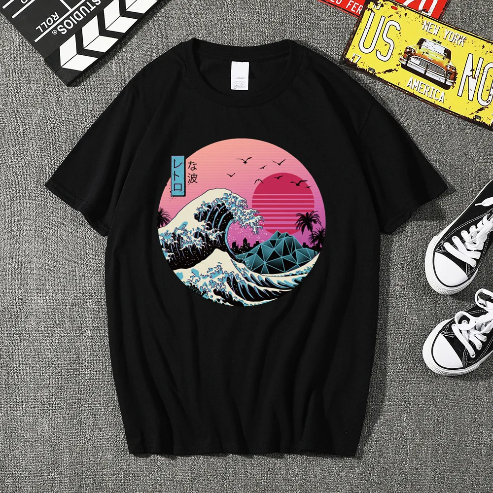 

Vaporwave T Shirt Men Hip Hop Funny Cartoon T-shirt 2020 Harajuku Aesthetic Unisex Grunge Fashion Streetwear Graphic Tees Male
