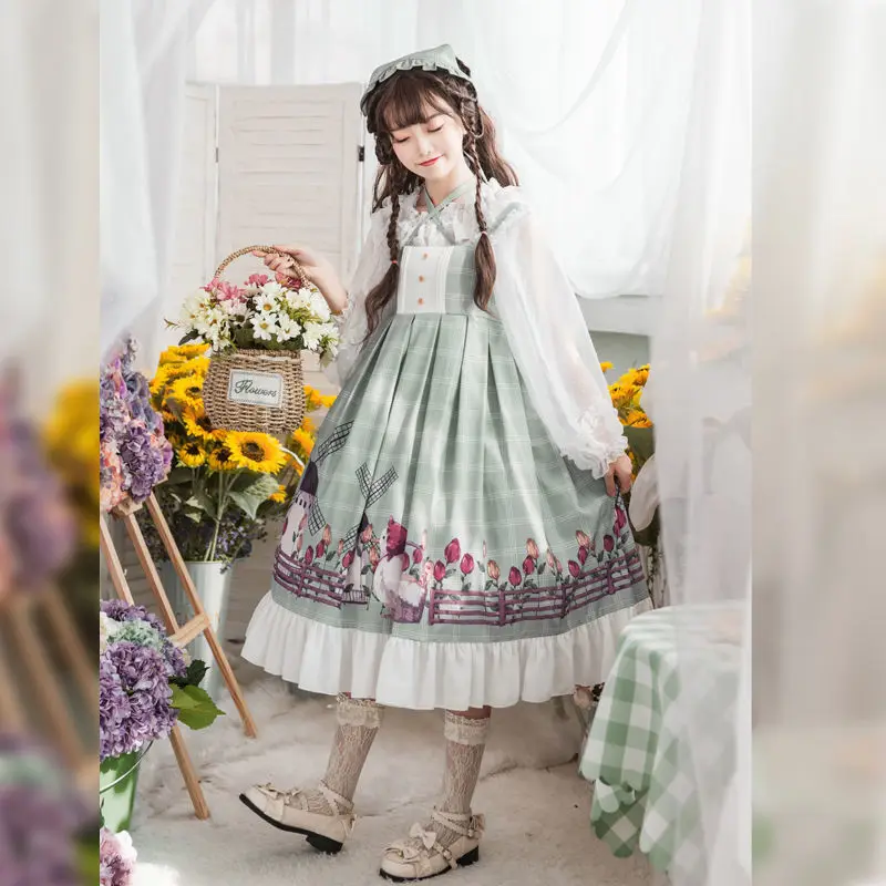 

MokoGoddess Lolita dress pastoral duck JSK suspender dress pastoral style sweet girl kawaii loli style