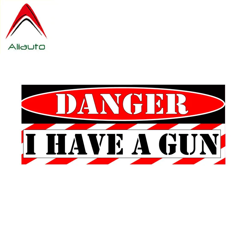 

Aliauto забавная Автомобильная наклейка опасность у меня есть наклейка оружие персональные аксессуары ПВХ для Mini Cooper Kia Rio Passat B6,17 см * 7 см