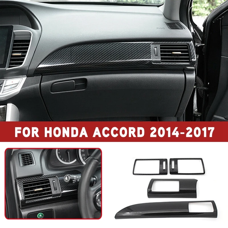 

Pcmos углеродное волокно стиль автомобиля полоса для отделки дверей для Honda Accord 2014-2017 внутренние молдинги наклейки аксессуары Новинка