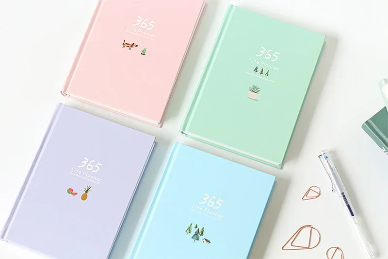 MyLifeUNIT Color inner page Schedule Notebook Planner Animal Fruit Stationery Notebook A5 Life Weekly Monthly Daily Organizer