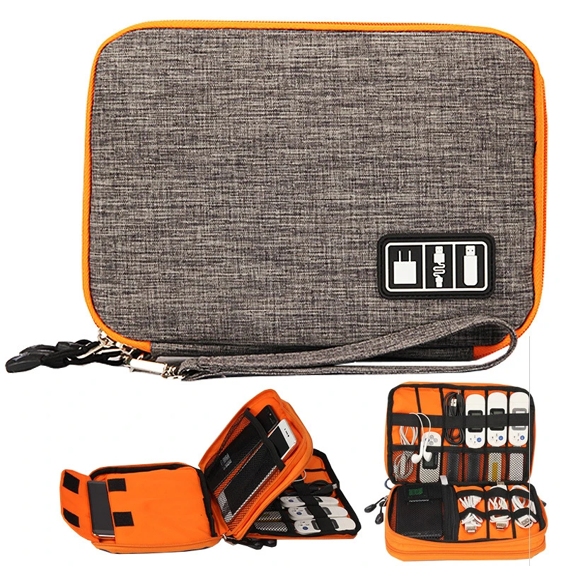 

TUUTH Double Layer Cable Storage Bag Earphone Charger Wires Storage Bag Gadget Organizer Digital Pouch
