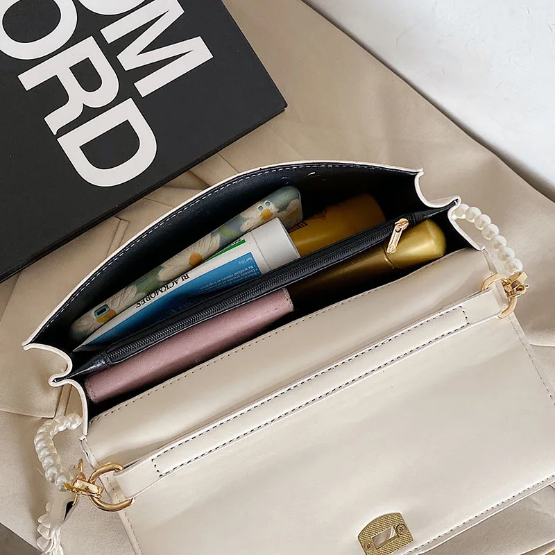 

2021 Women's Bag Fashion Simplicity PU Leather Handbag 2-layer Interval Stone pattern Girl Daily Dating Messenger Bag