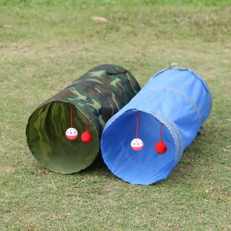 Складной туннель для кошек с отверстиями 2/3/5 игрушки котят и кроликов