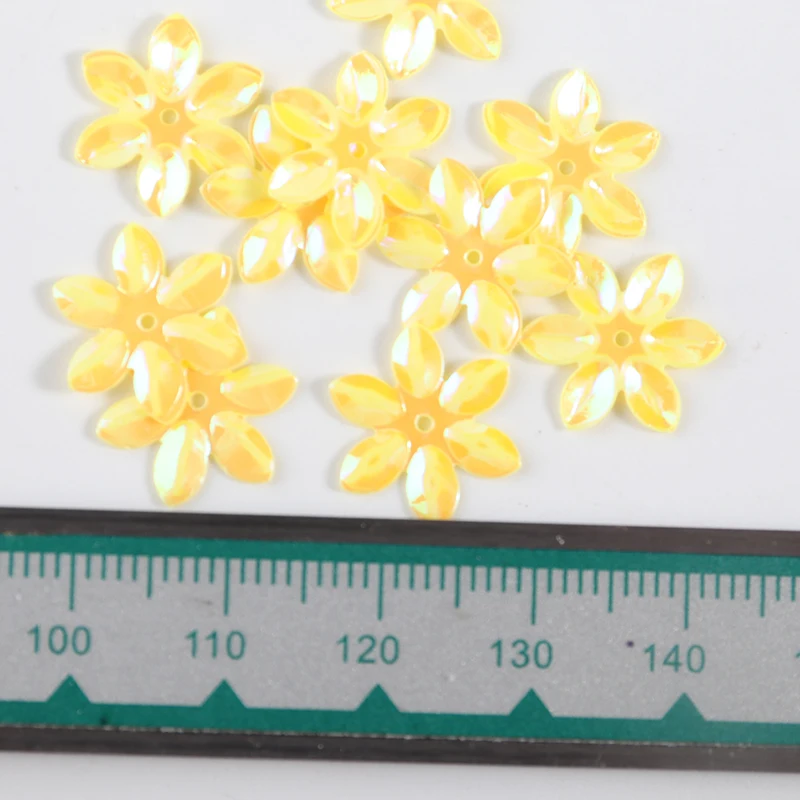 Гексапельные блестки в форме цветка 12 мм с отверстием материал сделай сам для